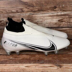 Nike Vapor Edge 360 Elite Flyknit White Football Cleats Mens Size 13 CZ7837-100